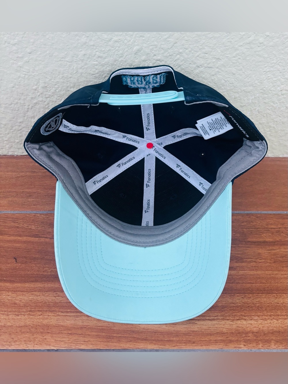 Fanatics Deep Sea Blue Seattle Kraken On Stage Podium A-Frame Adjustable Hat - Picture 4 of 7